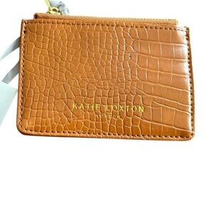 Katie Loxton‎ Women's Brown Crocodile Print Card Holder Wallet